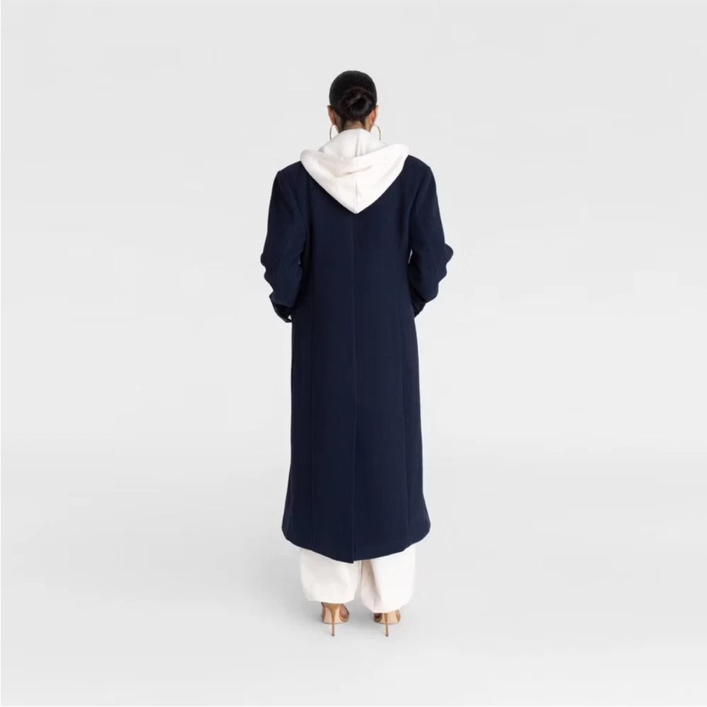 KBB by KAHLANA Women's 'The Maxi Coat' - Navy Blue M - Picture 2 of 2
